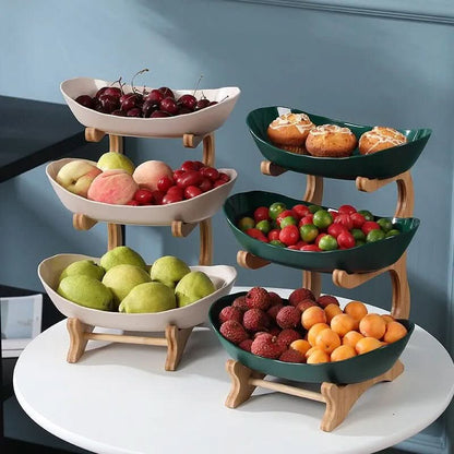 Ovaluxe Tiered Fruit Bowl | Elegant 2-Tier and 3-Tier kitchen organizer for fruit and snacks