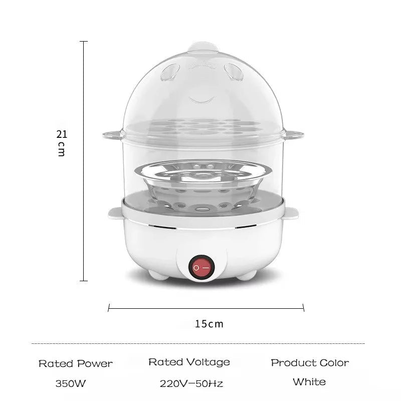 OVARIO – Electric Double-Layer Egg Cooker for Fast, Versatile Steaming
