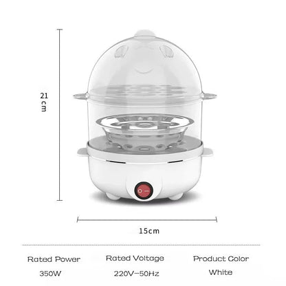 OVARIO – Electric Double-Layer Egg Cooker for Fast, Versatile Steaming