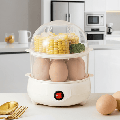 OVARIO – Electric Double-Layer Egg Cooker for Fast, Versatile Steaming