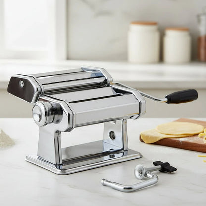 PASTACRAFT – Manual Pasta Maker Machine with 7 Thickness Settings for Homemade Pasta