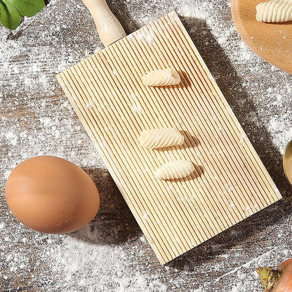 PASTAWOOD – Beechwood Gnocchi Board Pasta Tool with Comfortable Handle
