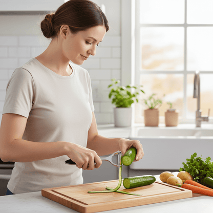 PeelMate Pro – Comfortable, Non-Slip Stainless Steel Peeler for Effortless Prep
