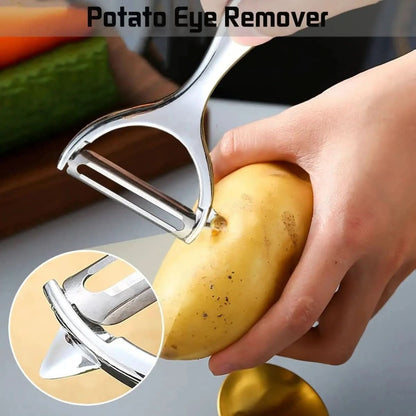 PeelMate Pro – Comfortable, Non-Slip Stainless Steel Peeler for Effortless Prep
