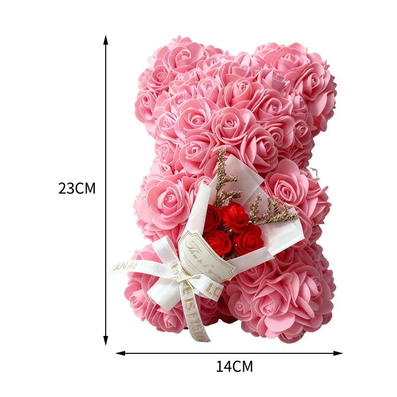 PETALLOVE – Artificial Foam Rose Bear for Valentine's Day and Home Styling