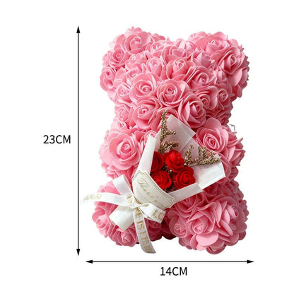 PETALLOVE – Artificial Foam Rose Bear for Valentine's Day and Home Styling