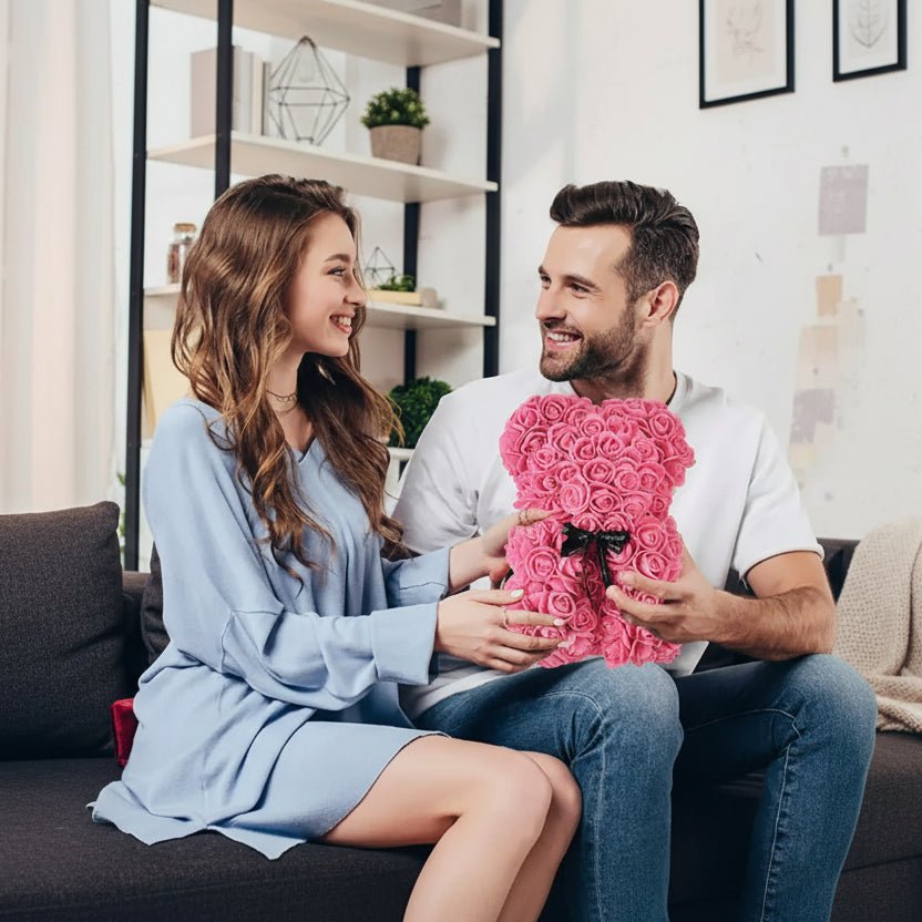 PETALLOVE – Artificial Foam Rose Bear for Valentine's Day and Home Styling