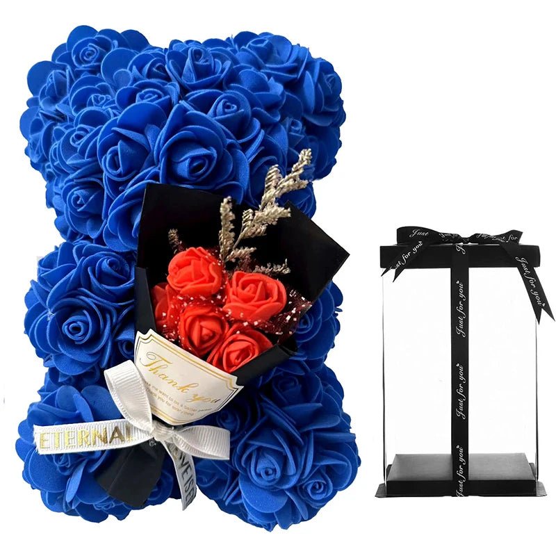 PETALLOVE – Artificial Foam Rose Bear for Valentine's Day and Home Styling