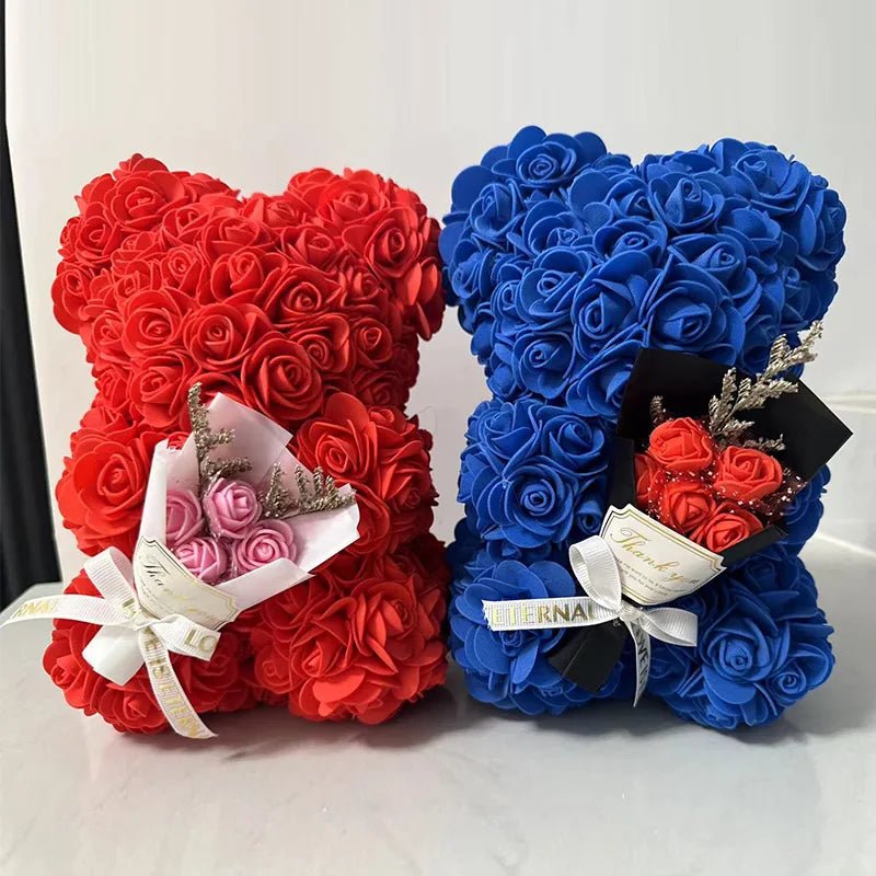 PETALLOVE – Artificial Foam Rose Bear for Valentine's Day and Home Styling