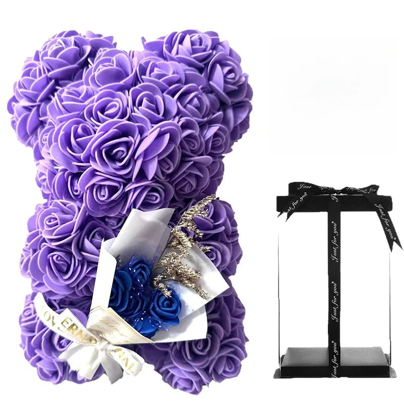 PETALLOVE – Artificial Foam Rose Bear for Valentine's Day and Home Styling