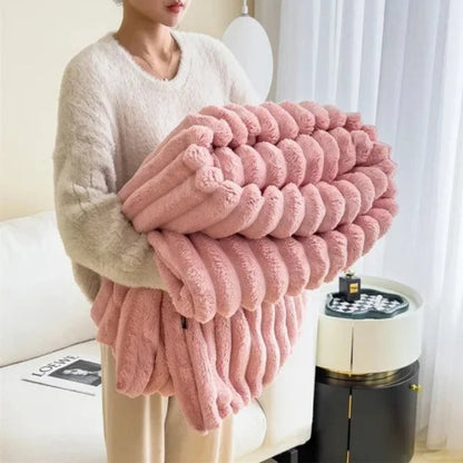 Cozy Striped Throw Blanket