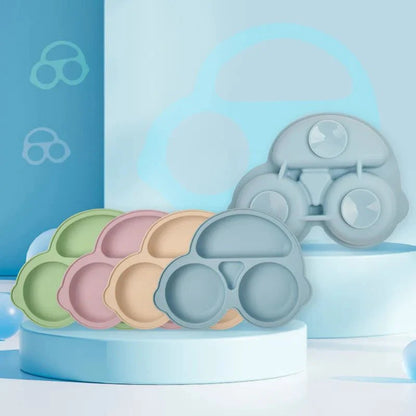 PLAYBITE PLATE – Eco-Friendly Silicone Suction Plate for Toddlers with Cartoon Design (BPA Free)