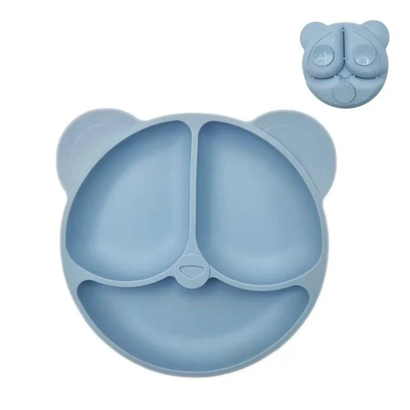 PLAYBITE PLATE – Eco-Friendly Silicone Suction Plate for Toddlers with Cartoon Design (BPA Free)