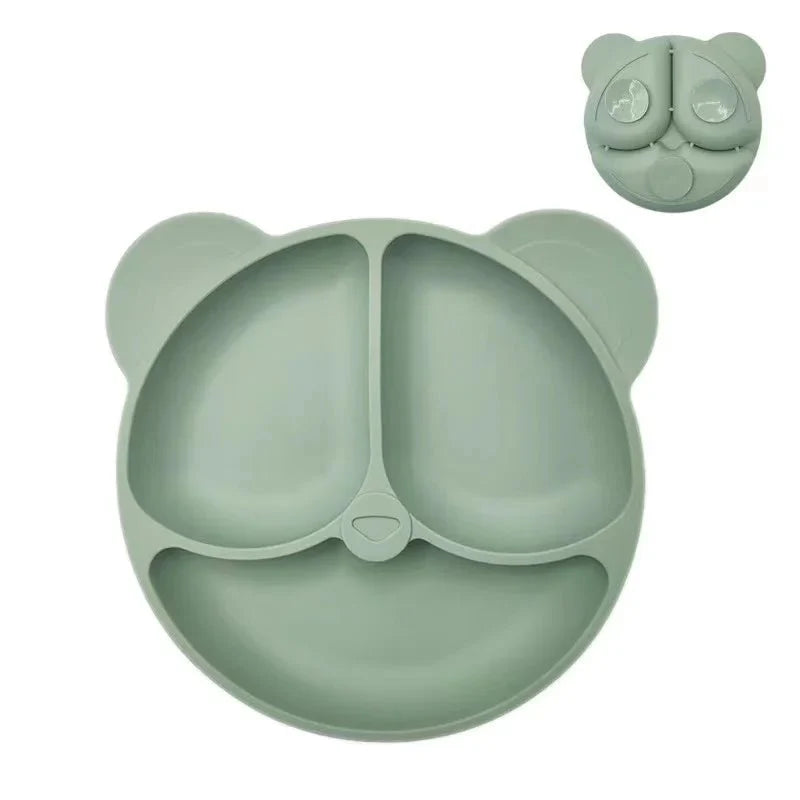 PLAYBITE PLATE – Eco-Friendly Silicone Suction Plate for Toddlers with Cartoon Design (BPA Free)