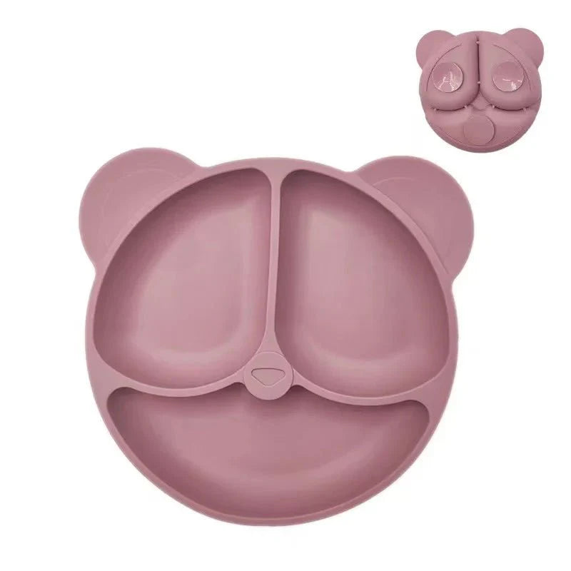PLAYBITE PLATE – Eco-Friendly Silicone Suction Plate for Toddlers with Cartoon Design (BPA Free)