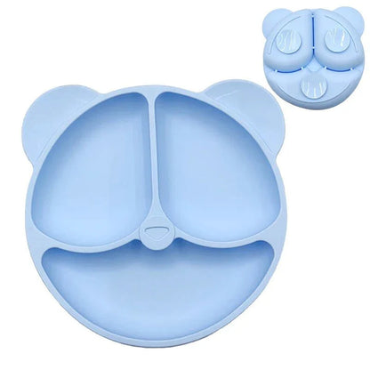 PLAYBITE PLATE – Eco-Friendly Silicone Suction Plate for Toddlers with Cartoon Design (BPA Free)
