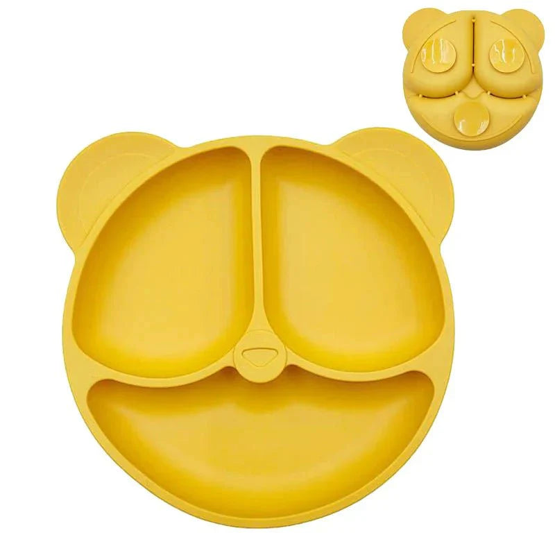 PLAYBITE PLATE – Eco-Friendly Silicone Suction Plate for Toddlers with Cartoon Design (BPA Free)