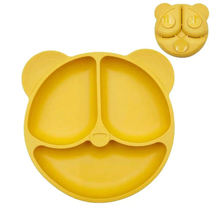 PLAYBITE PLATE – Eco-Friendly Silicone Suction Plate for Toddlers with Cartoon Design (BPA Free)