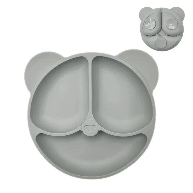 PLAYBITE PLATE – Eco-Friendly Silicone Suction Plate for Toddlers with Cartoon Design (BPA Free)
