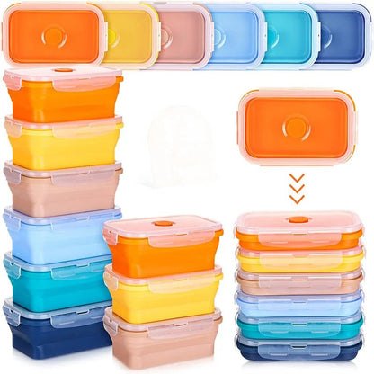 PREPBOXA PANTRYX – Collapsible Silicone Meal Prep Containers for Easy Storage