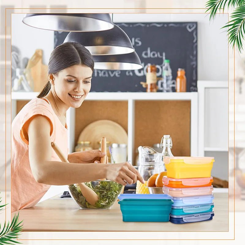 PREPBOXA PANTRYX – Collapsible Silicone Meal Prep Containers for Easy Storage