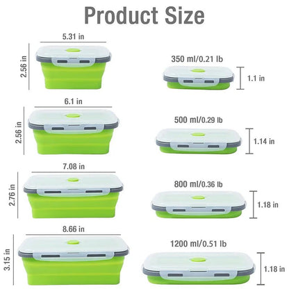 PREPBOXA PANTRYX – Collapsible Silicone Meal Prep Containers for Easy Storage
