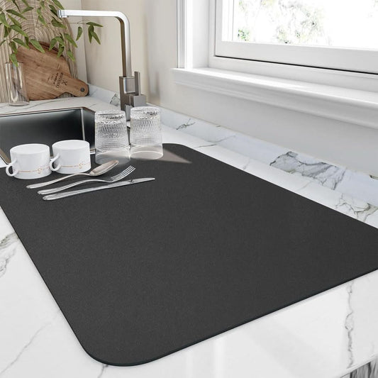 Quick-Dry Dish Mat – Super Absorbent Diatomite for Fast Drying in 10 Minutes