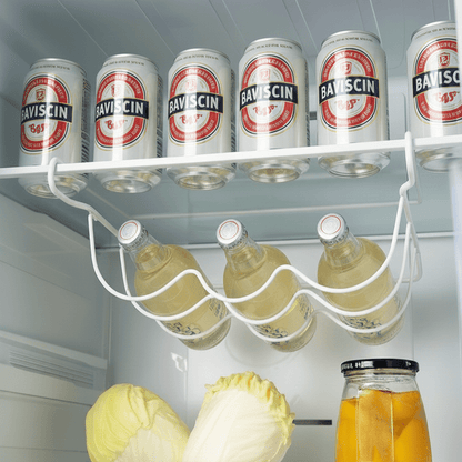 ROLLCOOL – Space-Saving Rolling Bottle Holder for Organized Fridge Storage