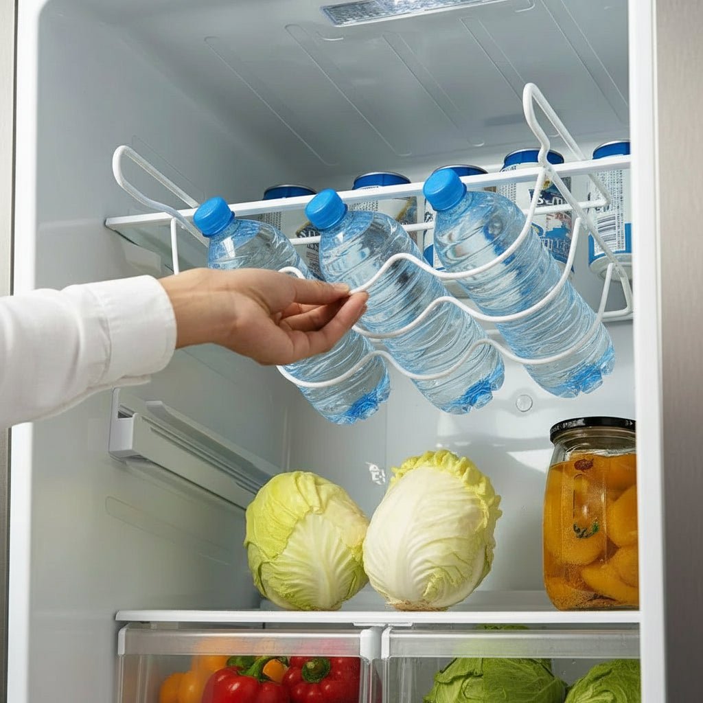 ROLLCOOL – Space-Saving Rolling Bottle Holder for Organized Fridge Storage
