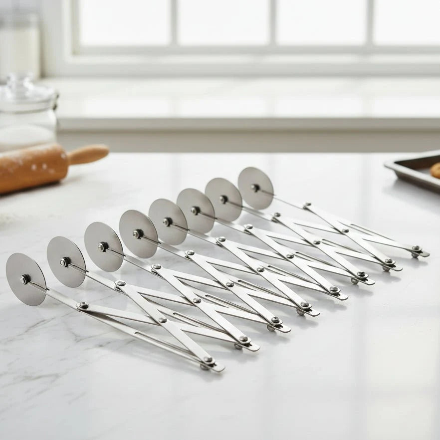 ROLLWAVE – Adjustable Wheel Dough Cutter for Baking and Dough Prep