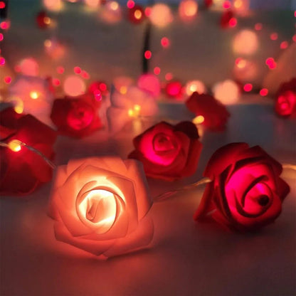 ROMANTICA – Artificial Rose Fairy Lights Battery-Operated for Valentine’s Day and Soft Romantic Lighting