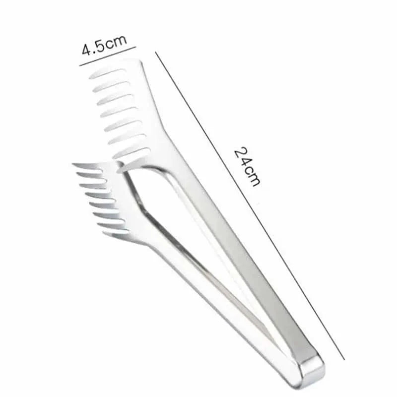 SERVEWISE – Stainless Steel Serving Tongs & Pasta Fork with Ergonomic Design