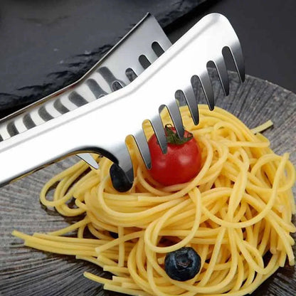 SERVEWISE – Stainless Steel Serving Tongs & Pasta Fork with Ergonomic Design