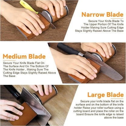 Sharpedge Pro – Diamond-Coated Knife Sharpener with Roll Mechanism for Effortless Precision