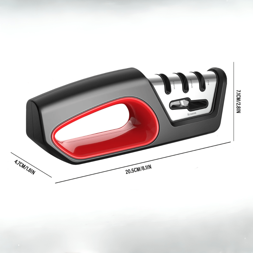 SHARPFLEX – 4-in-1 Knife Sharpener & Scissors Polisher – Ergonomic Kitchen Tool