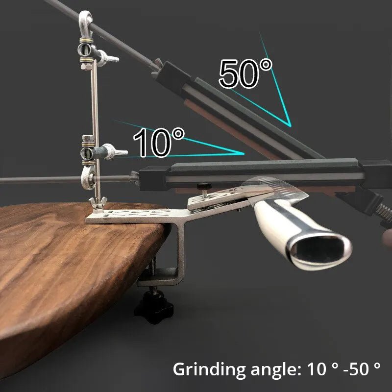 SHARPLINE – Precision Manual Knife Sharpener with Adjustable Rotatable Clamp for All Blades