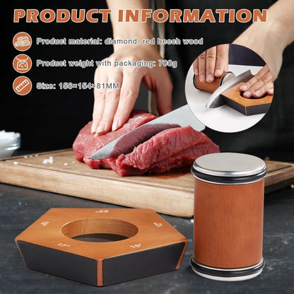 SHARPROLL – Manual Diamond Roller Knife Sharpener for Effortless Precision
