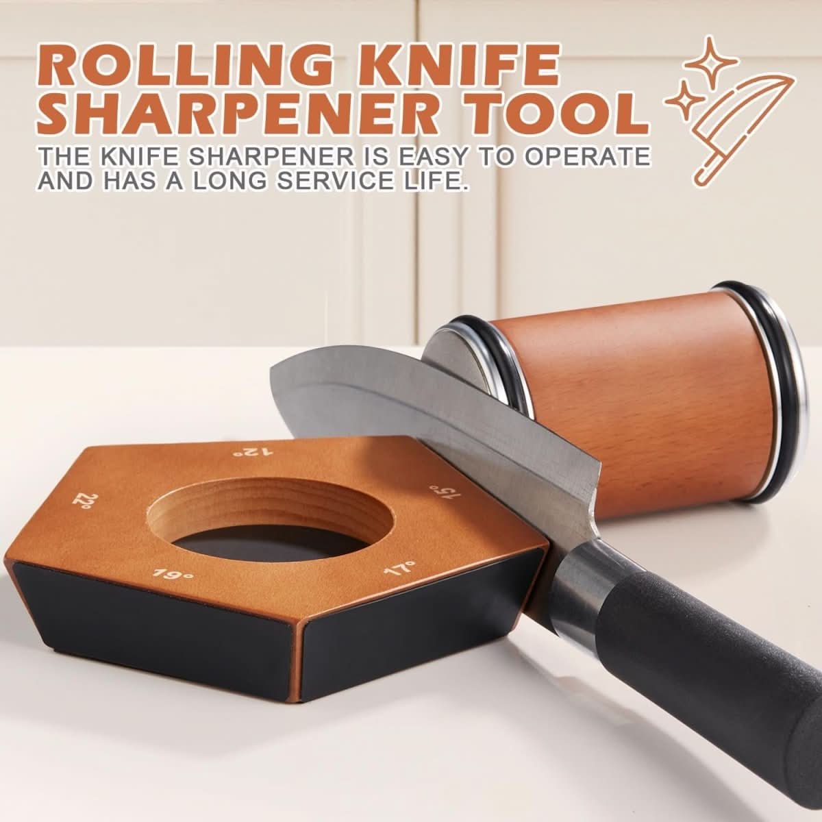 SHARPROLL – Manual Diamond Roller Knife Sharpener for Effortless Precision