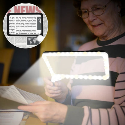 SHARPVIEW – 5x LED Handheld Magnifier for Reading Small Print
