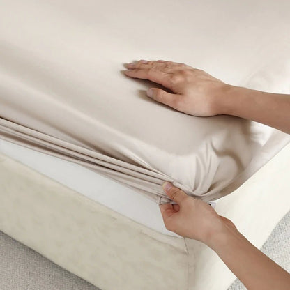 SILKVAULT – Luxury Mulberry Silk Fitted Sheet for Cool, Breathable Sleep