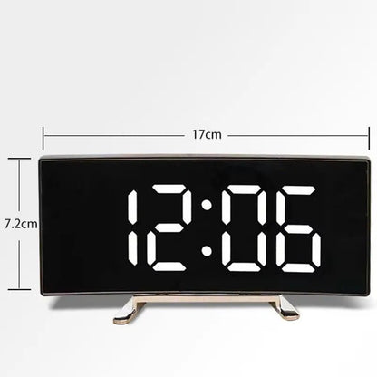 SMARTREFLECT – Curved LED Mirror Alarm Clock for Modern Spaces