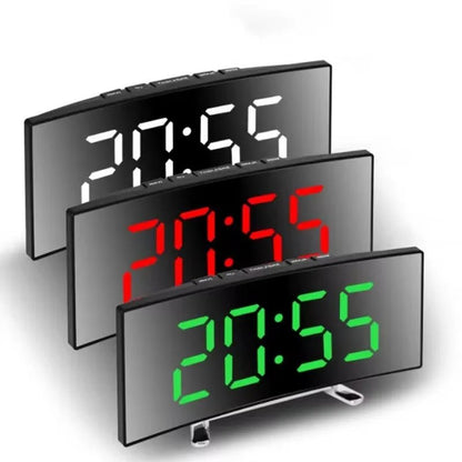 SMARTREFLECT – Curved LED Mirror Alarm Clock for Modern Spaces