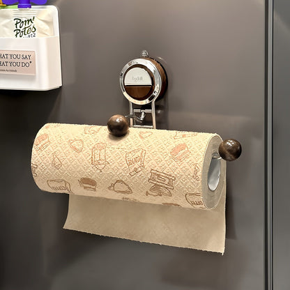 SMARTROLL – No-Drill Stainless Steel Paper Towel Holder with Removable Suction Base