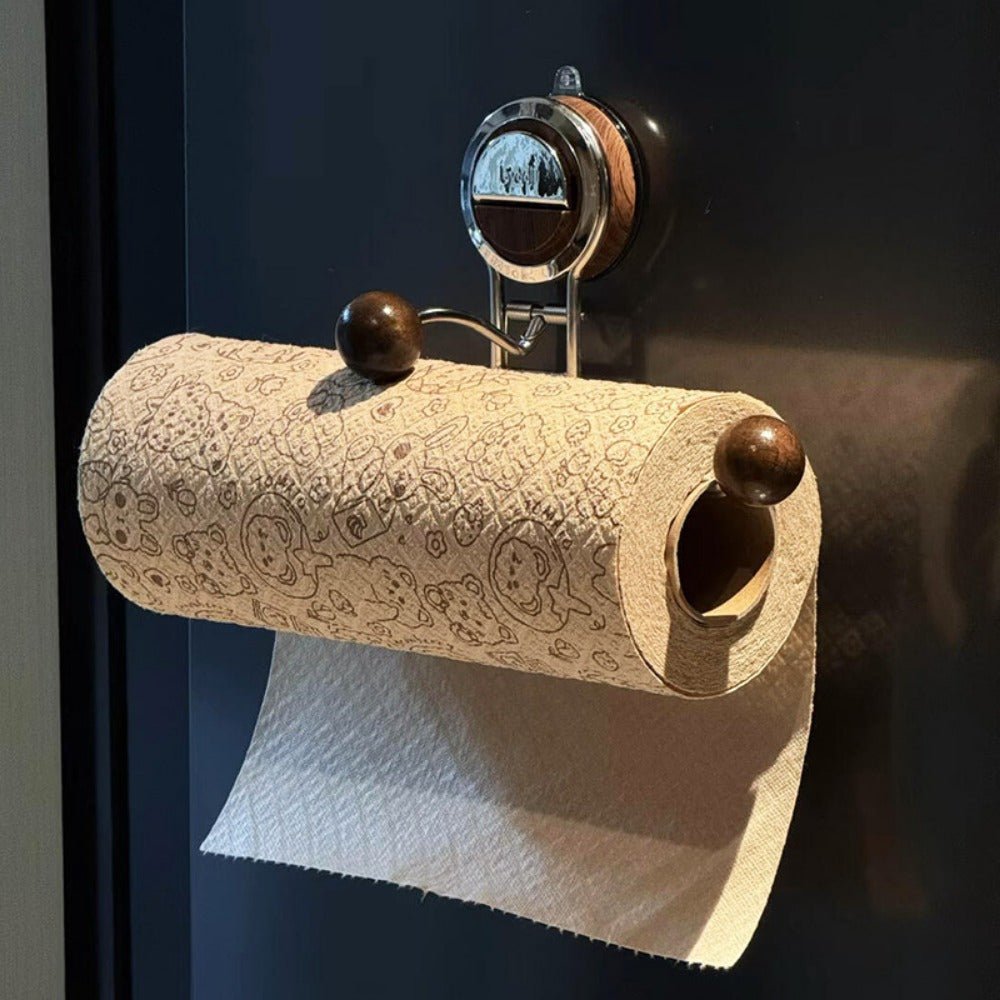 SMARTROLL – No-Drill Stainless Steel Paper Towel Holder with Removable Suction Base