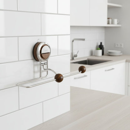 SMARTROLL – No-Drill Stainless Steel Paper Towel Holder with Removable Suction Base