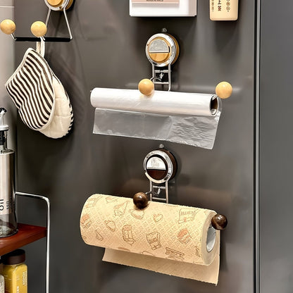 SMARTROLL – No-Drill Stainless Steel Paper Towel Holder with Removable Suction Base