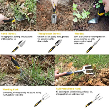 SOILARA – Ergonomic Stainless Steel Garden Tool Set