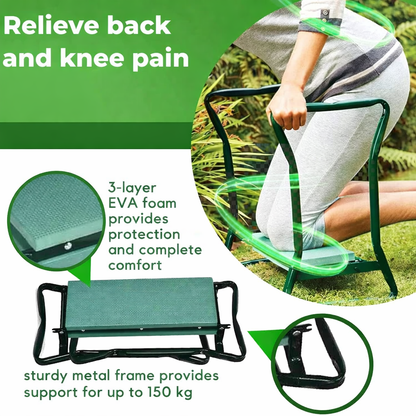 SOILMATE – Ergonomic 2-in-1 Garden Kneeler and Seat for Joint Comfort