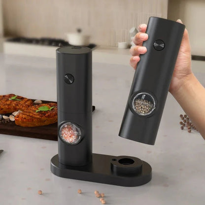 SPICEDUO – Electric Salt and Pepper Grinder Set with Adjustable Coarseness