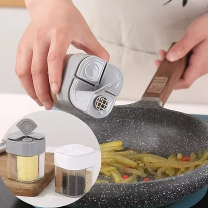 SPICETREK – 4-in-1 Travel Spice Dispenser Compact Durable for Camping Meals